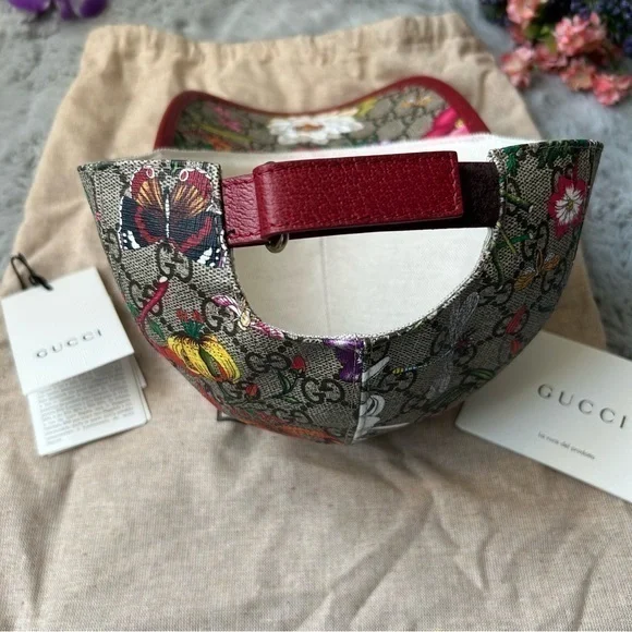 ✨ NWT Gucci Flora GG Supreme Monogram Coated Canvas Baseball Hat - Size M - Picture 5 of 16